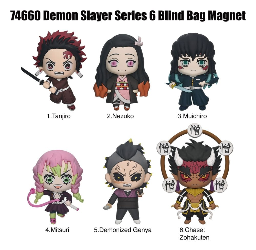Demon Slayer 3D Foam Magnets Series 6 Blind Bag Display (12)