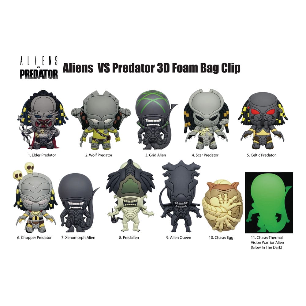 Alien vs. Predator 3D PVC Bag Clip