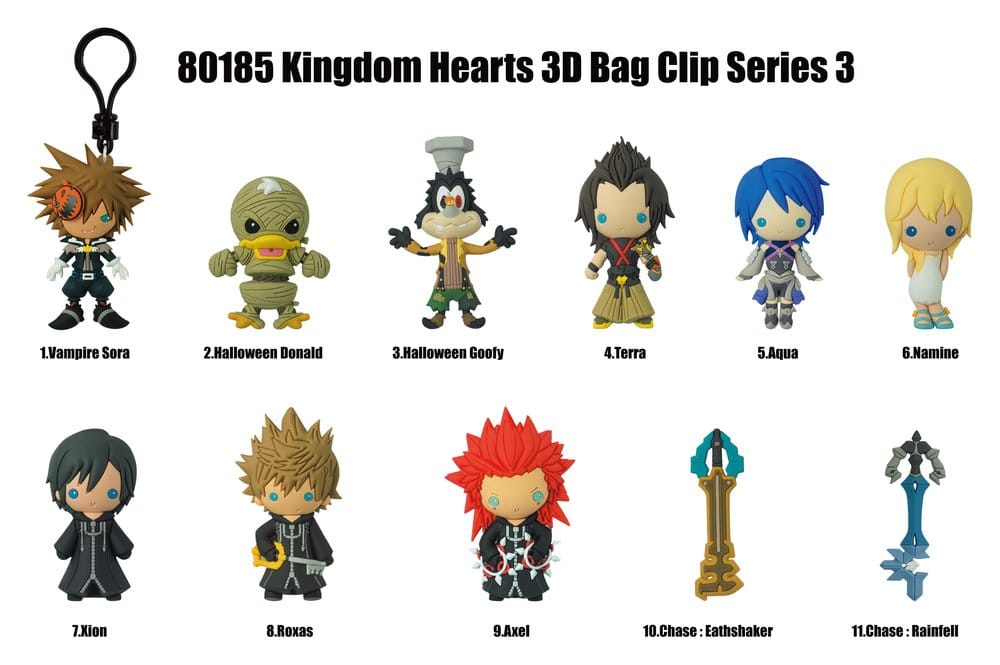Kingdom Hearts 3D PVC Bag Clips Series 3 Display (24)