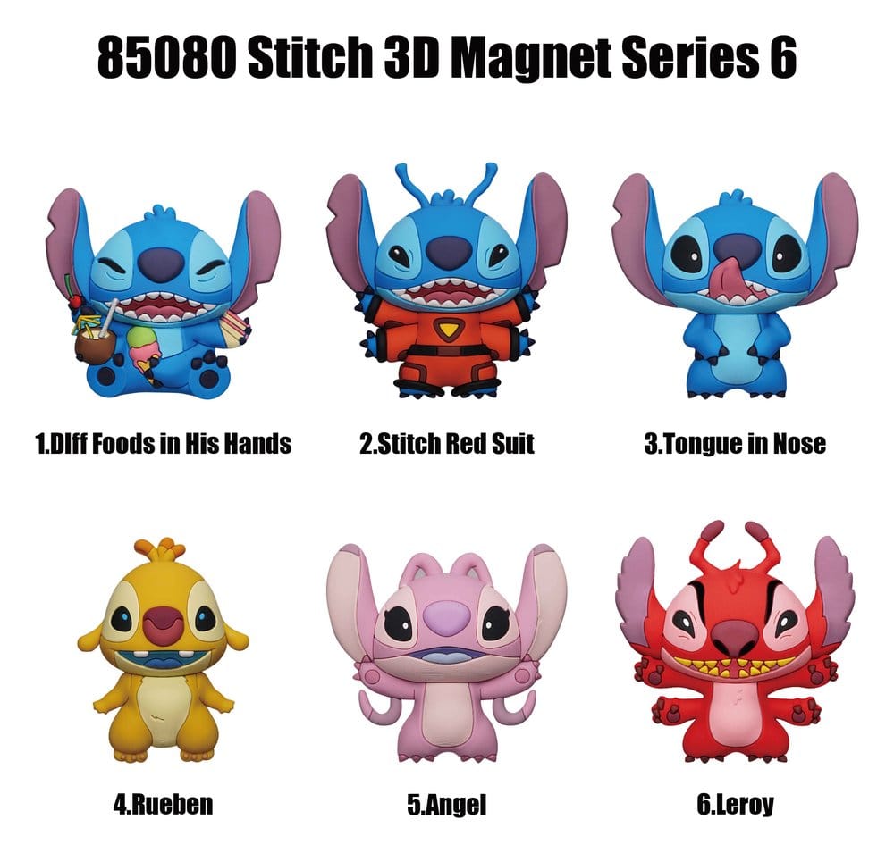 Lilo & Stitch 3D Magnets Stitch Series 6 Blind Pack Display (12)