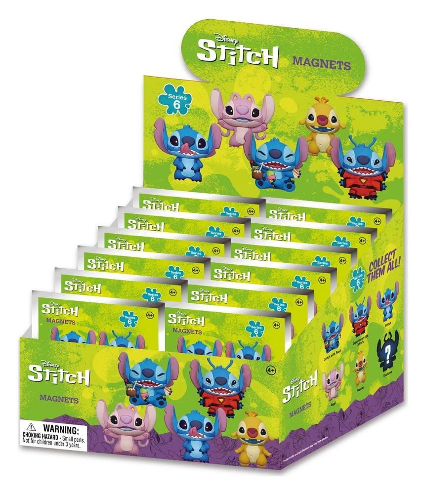 Lilo & Stitch 3D Magnets Stitch Series 6 Blind Pack Display (12)