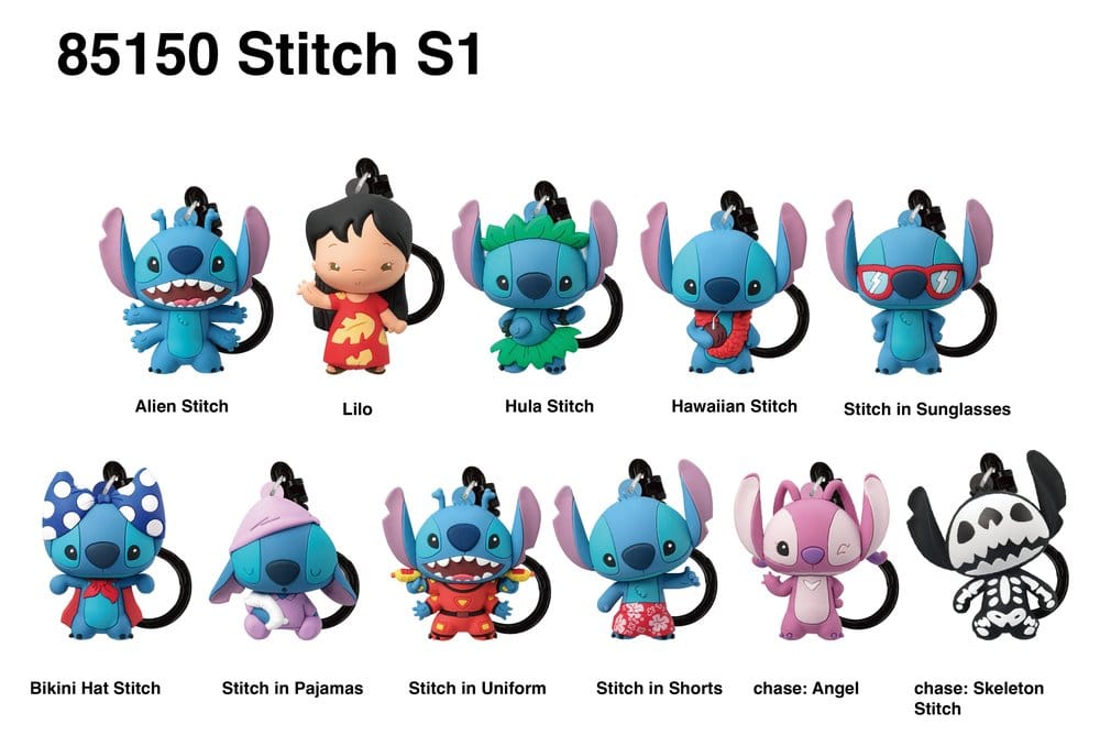 Lilo & Stitch 3D PVC Bag Clips Series 1 Display (24)
