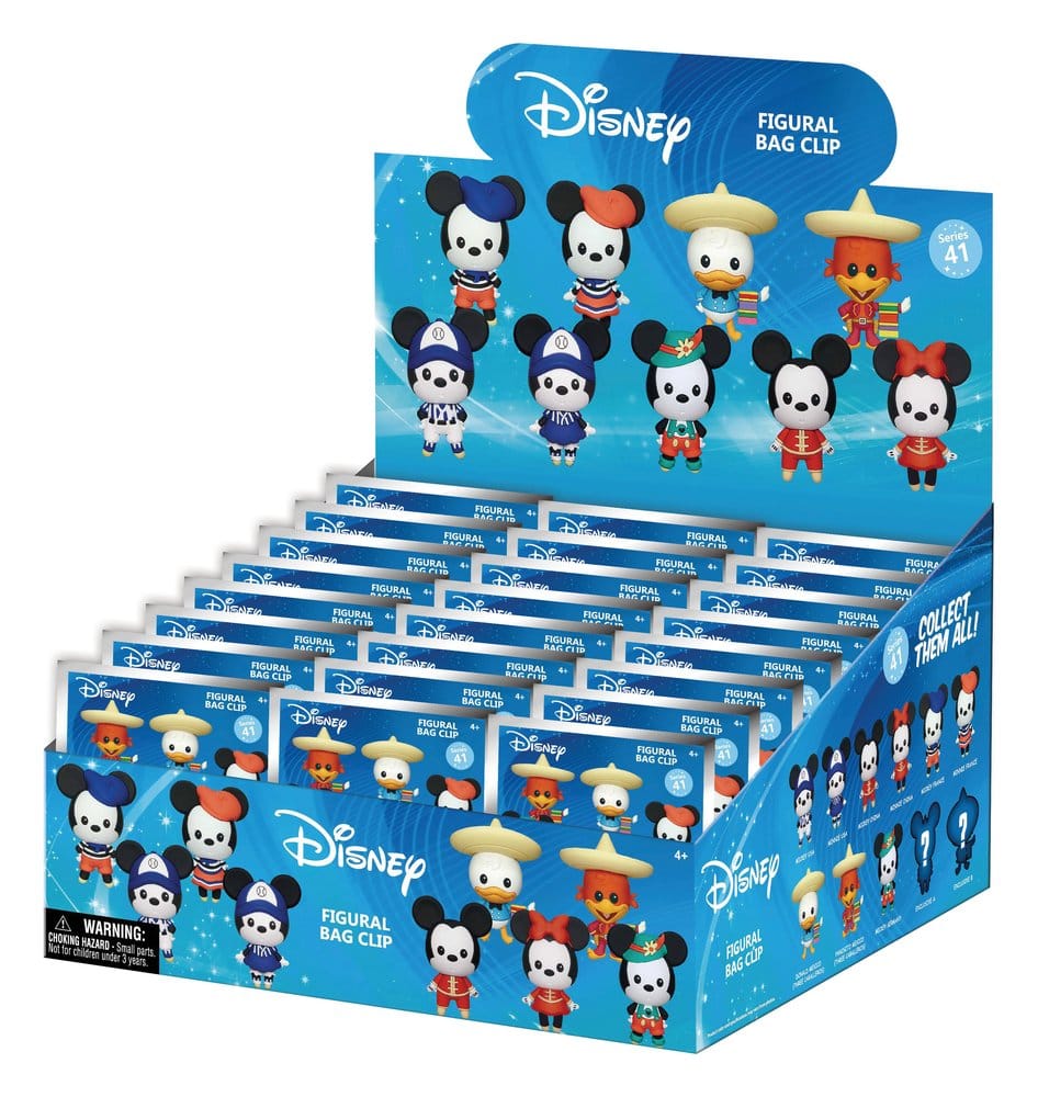 Mickey & Minnie Around the World 3D PVC Bag Clips Series 1 Blind Bag Display (24)