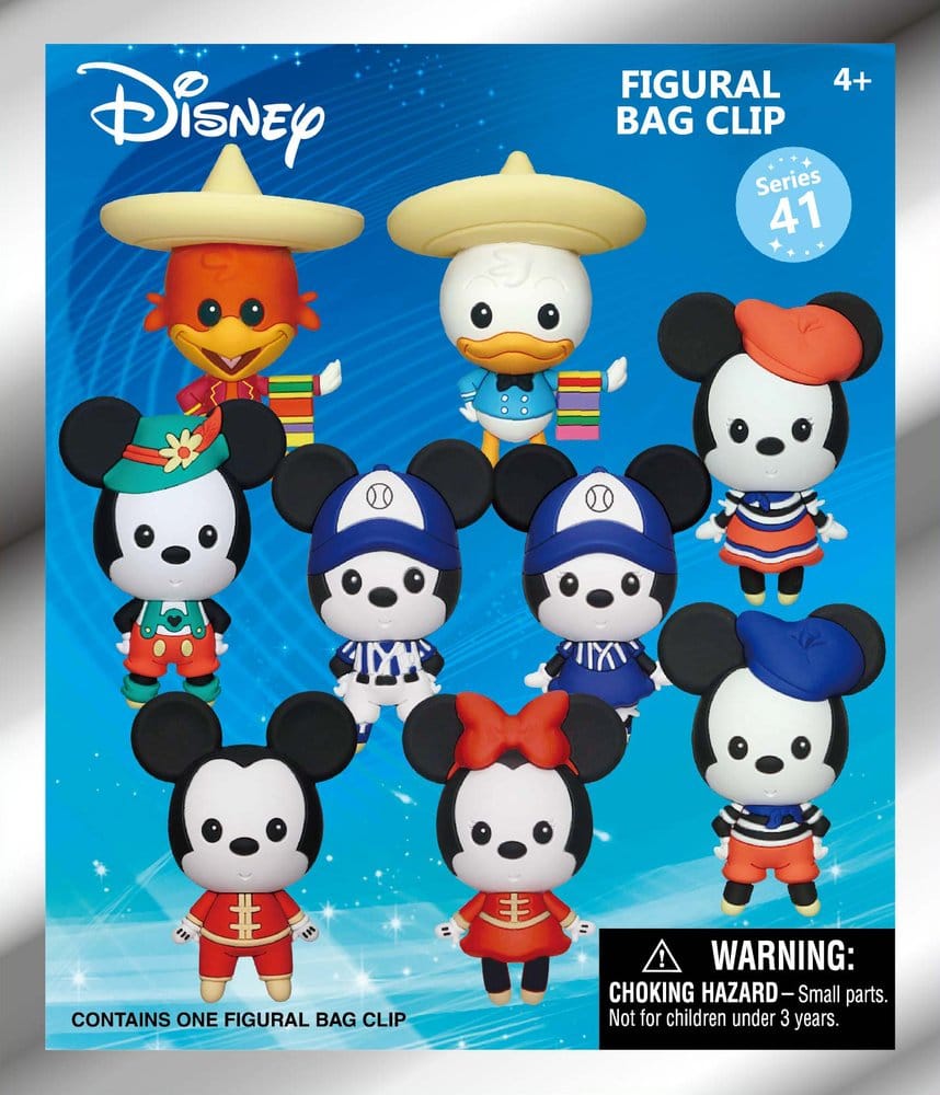 Mickey & Minnie Around the World 3D PVC Bag Clips Series 1 Blind Bag Display (24)