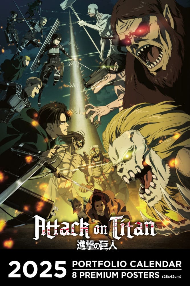 Attack on Titan 2025 Portfolio Calendar