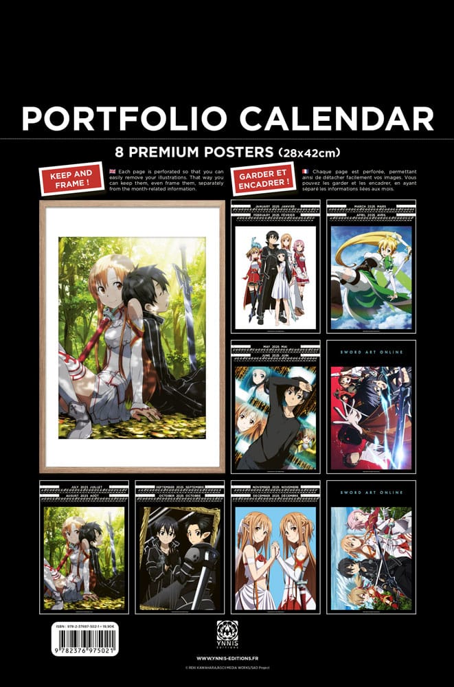Sword Art Online 2025 Portfolio Calendar