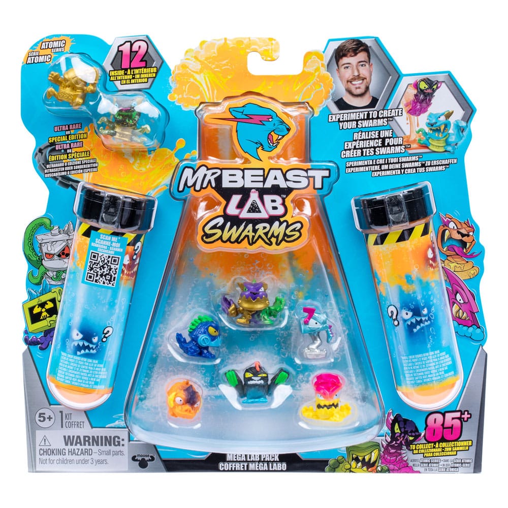 Mr. Beast Lab Swarms Mini Figures 12-pack Mega Lab 1 3 cm Assortment (4)