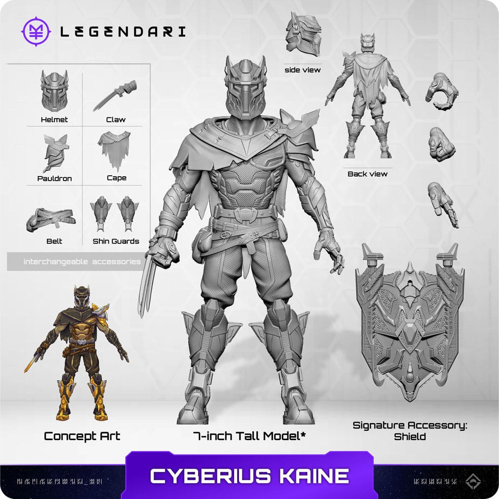Legendari Cyberius Kaine 18 cm 1/10 Action Figure