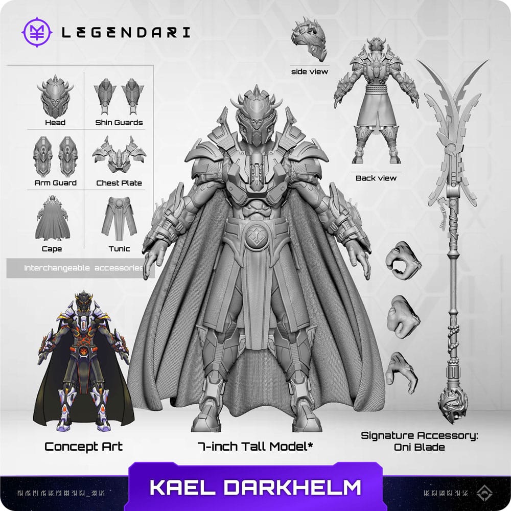 Legendari Kael Darkhelm 18 cm 1/10 Action Figure