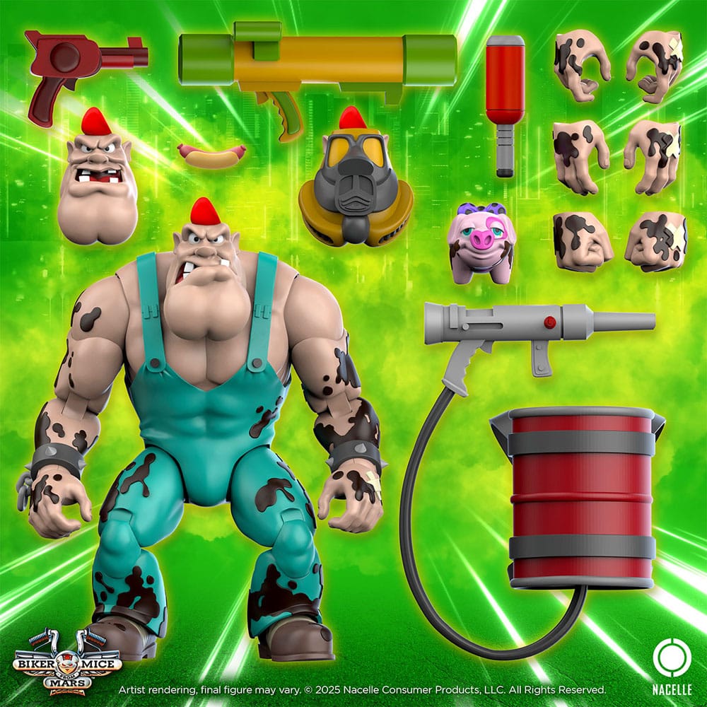 Biker Mice From Mars Action Figure Greasepit 18 cm