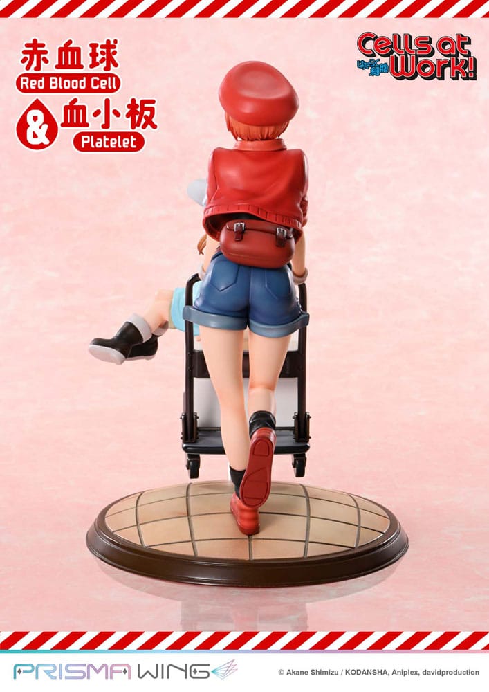 Cells at Work Prisma Wing PVC Statue Red Blood Cell & Platelet 26 cm