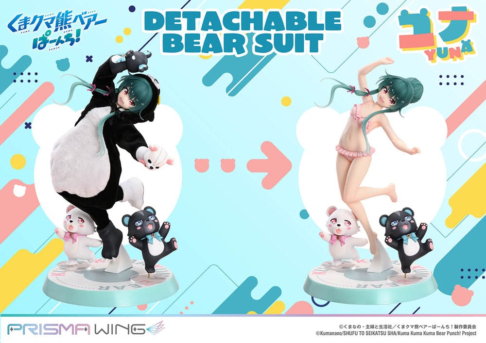 Kuma Kuma Kuma Bear Punch! Prisma Wing PVC Statue 1/7 Yuna 28 cm