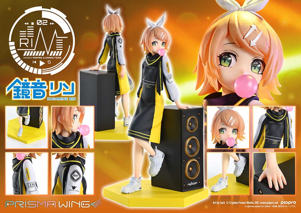 Vocaloid Piapro Characters Prisma Wing Kagamine Rin (Art by lack) 21 cm 1/7 PVC Statue