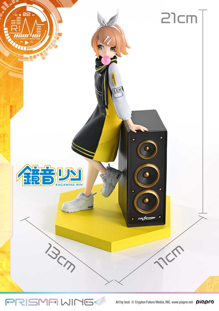 Vocaloid Piapro Characters Prisma Wing Kagamine Rin (Art by lack) 21 cm 1/7 PVC Statue