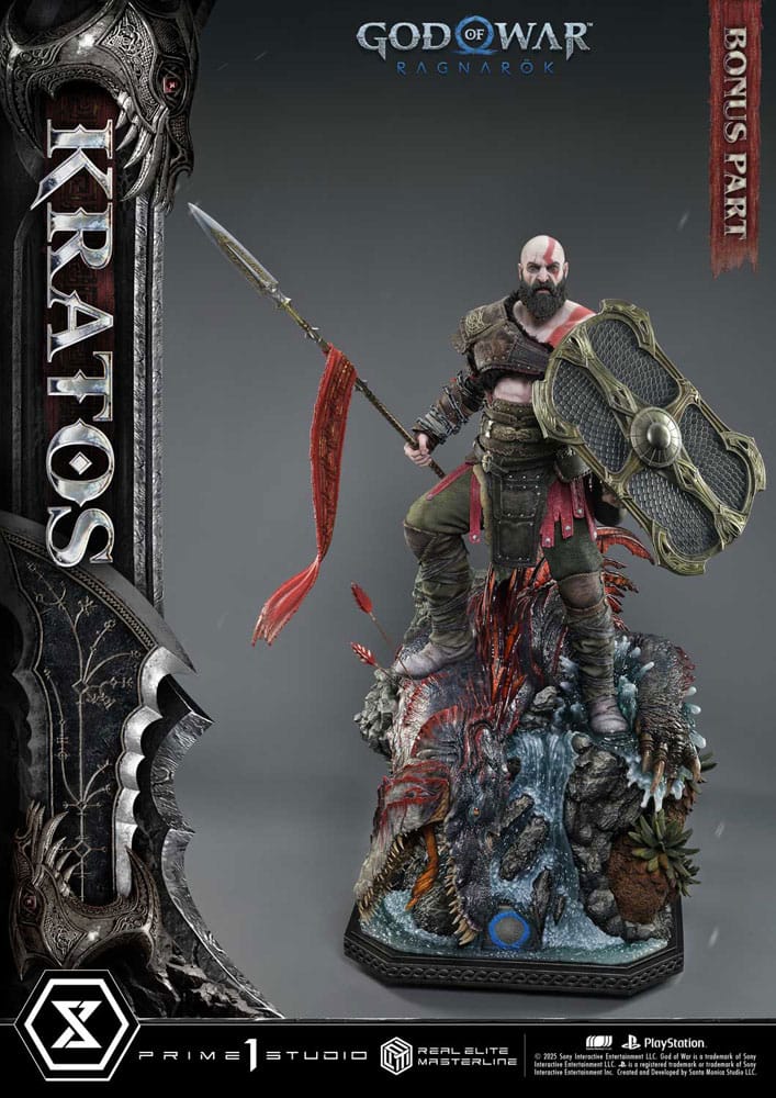 God of War Ragnarok Real Elite Kratos Ultimate Bonus Version 95 cm 1/3 Masterline Series Statue