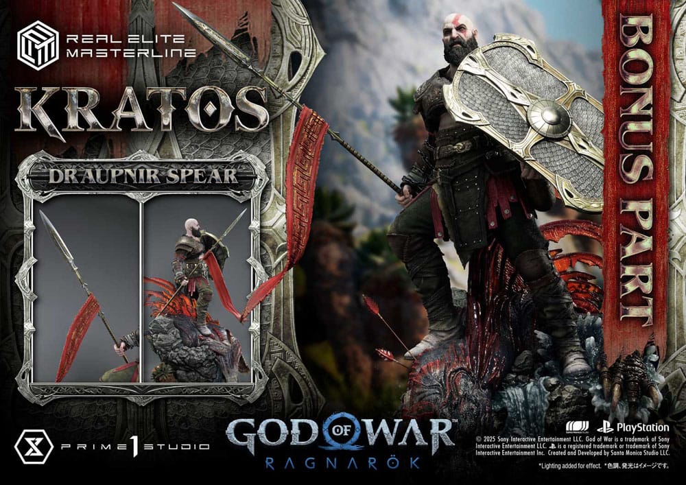 God of War Ragnarok Real Elite Kratos Ultimate Bonus Version 95 cm 1/3 Masterline Series Statue