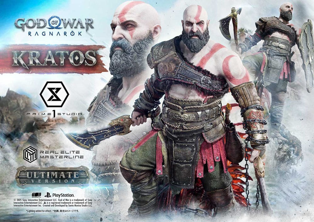 God of War Ragnarok Real Elite Kratos Ultimate Bonus Version 95 cm 1/3 Masterline Series Statue