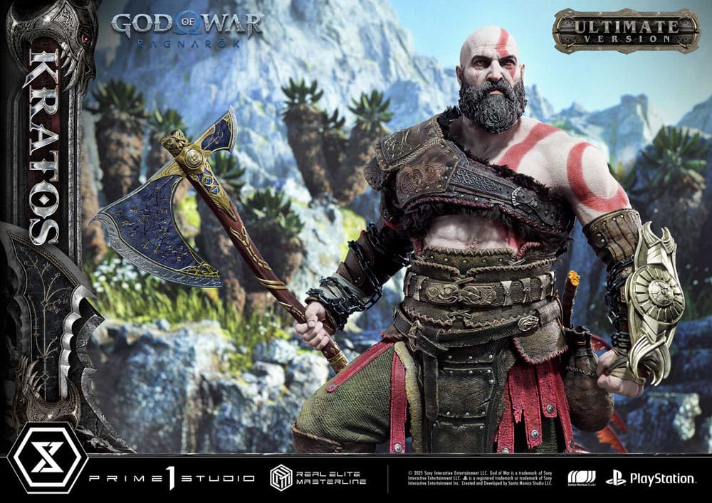 God of War Ragnarok Real Elite Kratos Ultimate Bonus Version 95 cm 1/3 Masterline Series Statue