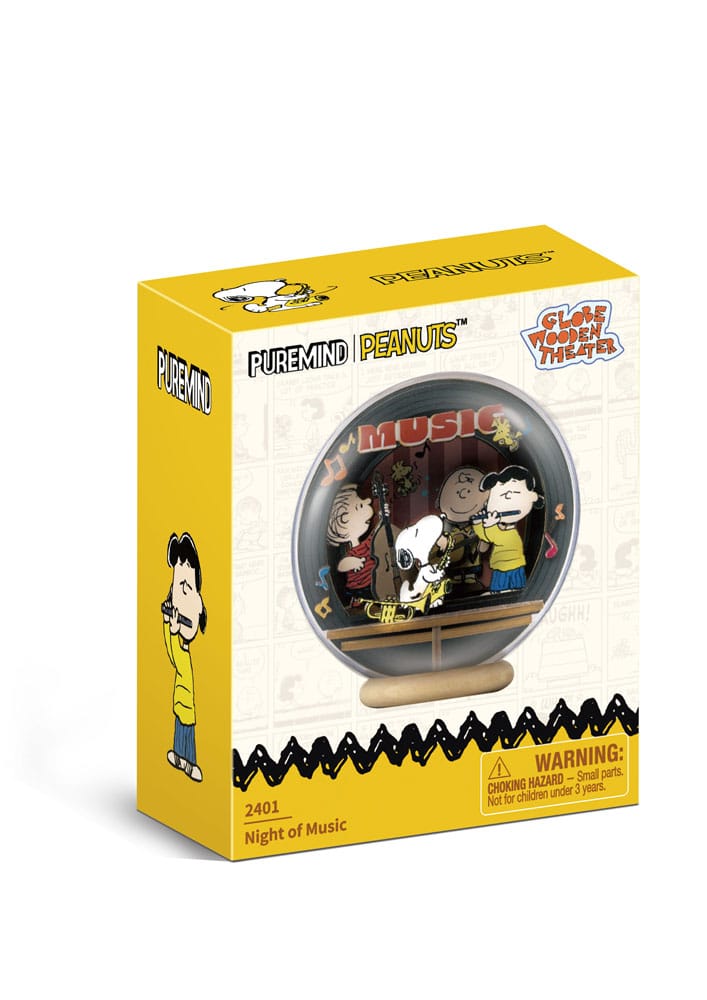 Peanuts Puremind Model Kit Globe Wooden Theater Globe Night of Music