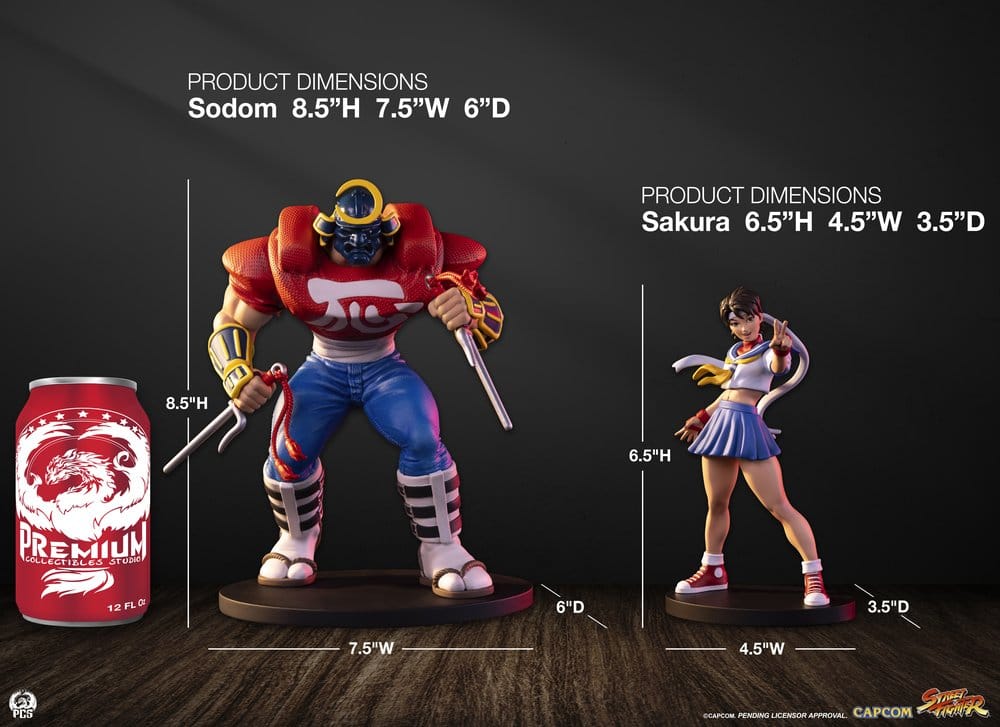 Street Fighter Street Jam Statues 1/10 Sakura & Sodom 22 cm