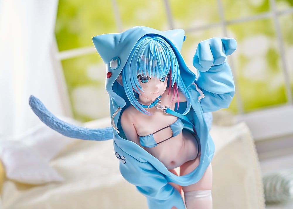 Virtual illustrator Kanzarin PVC Figure 1/6 kanzarin-chan: Cat-Eared Hoodie Ver. 26 cm