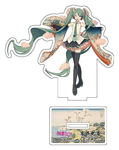 Hatsune Miku x Katsushika Hokusai iXima Die-Cut Acrylic Stand The Great Wave off Kanagawa 10 cm (5)
