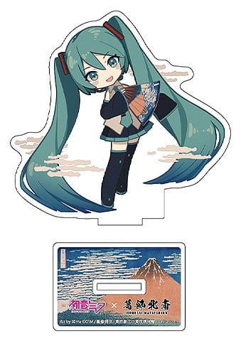 Hatsune Miku x Katsushika Hokusai iXima Die-Cut Acrylic Stand The Great Wave off Kanagawa 10 cm (5)