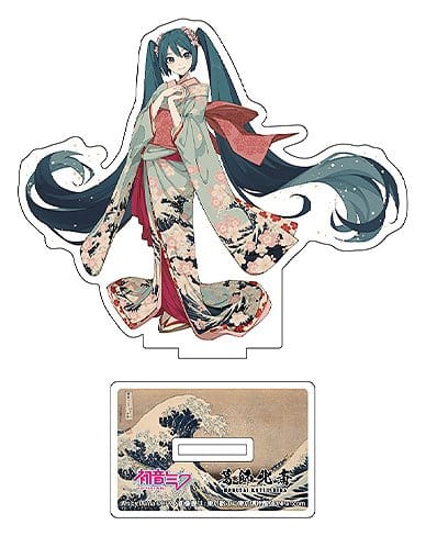 Hatsune Miku x Katsushika Hokusai iXima Die-Cut Acrylic Stand The Great Wave off Kanagawa (Kimono) 10 cm (5)