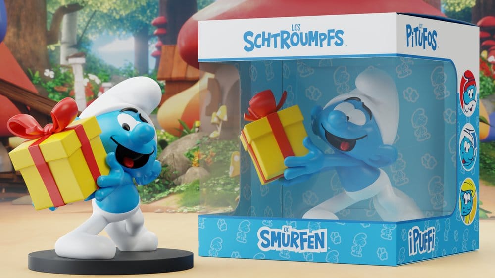 The Smurfs Statue Jokey Smurf with Gift 10 cm