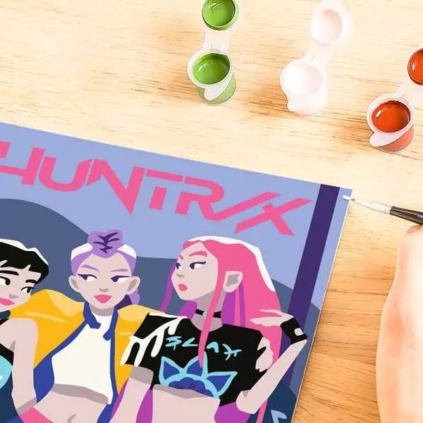 KPop Demon Hunters CreArt Paint by Numbers Painting Set Huntrix