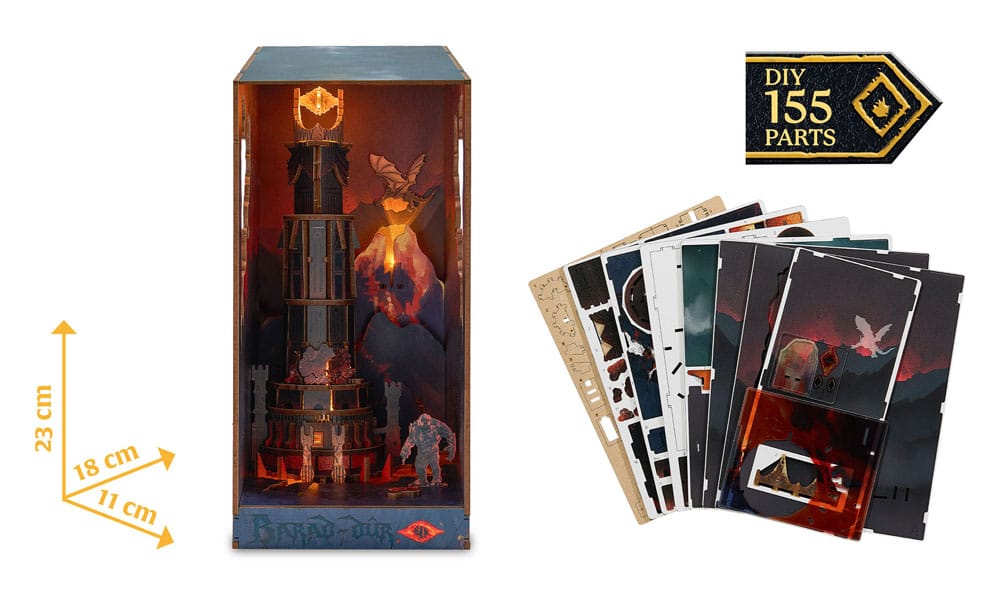 The Lord of the Rings Tiny Adventures Book Nook Mini Diorama Barad-Dûr 23 cm