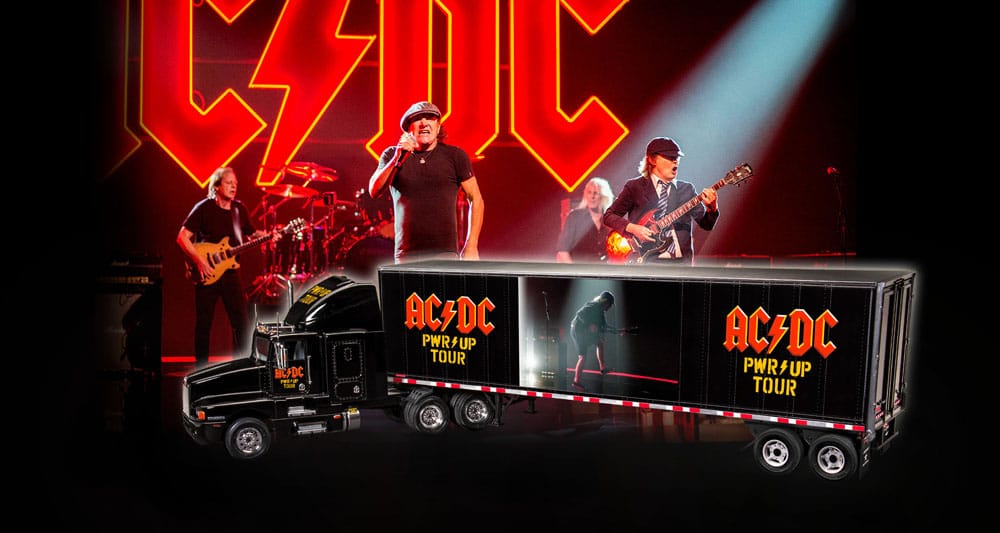 AC/DC Tour Truck & Trailer 55 cm Model Kit Gift Set