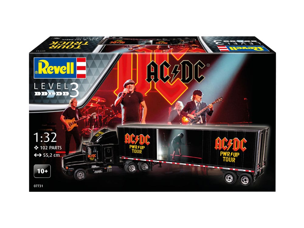 AC/DC Tour Truck & Trailer 55 cm Model Kit Gift Set