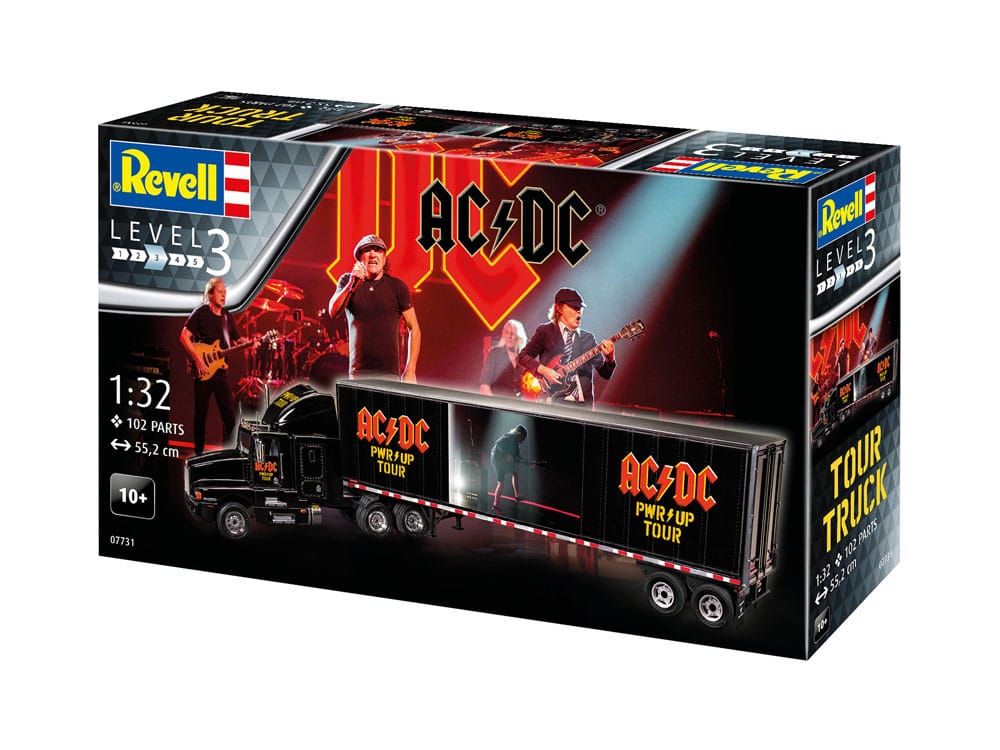AC/DC Tour Truck & Trailer 55 cm Model Kit Gift Set