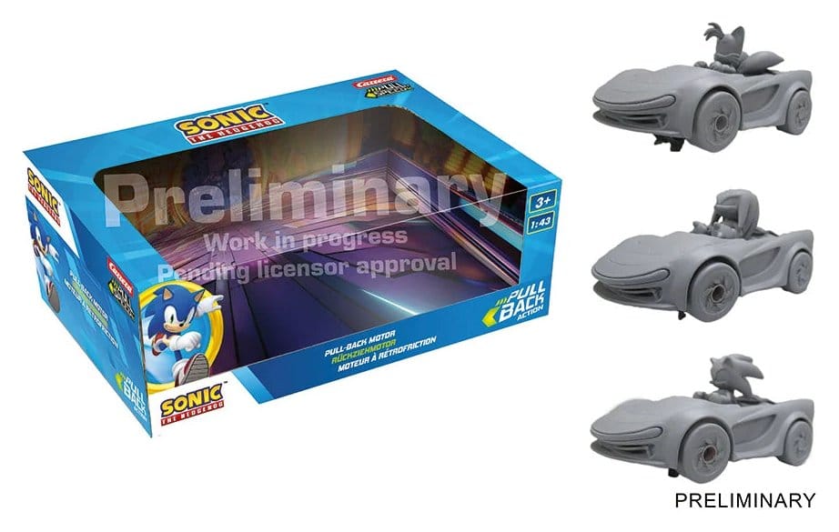Sonic the Hedgehog Pull & Speed Pull-back car Sonic Racing CrossWorlds - Pack of 3