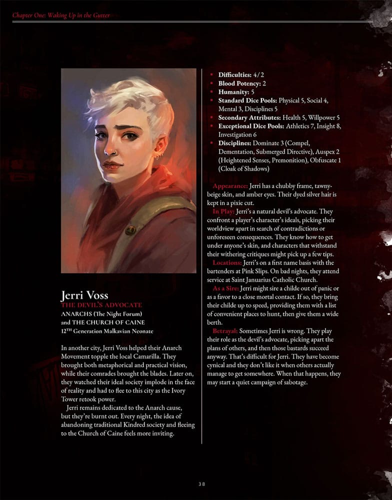 Vampire: The Masquerade 5th Edition RPG book The Crimson Gutter Chronicle Book *Englische Version*