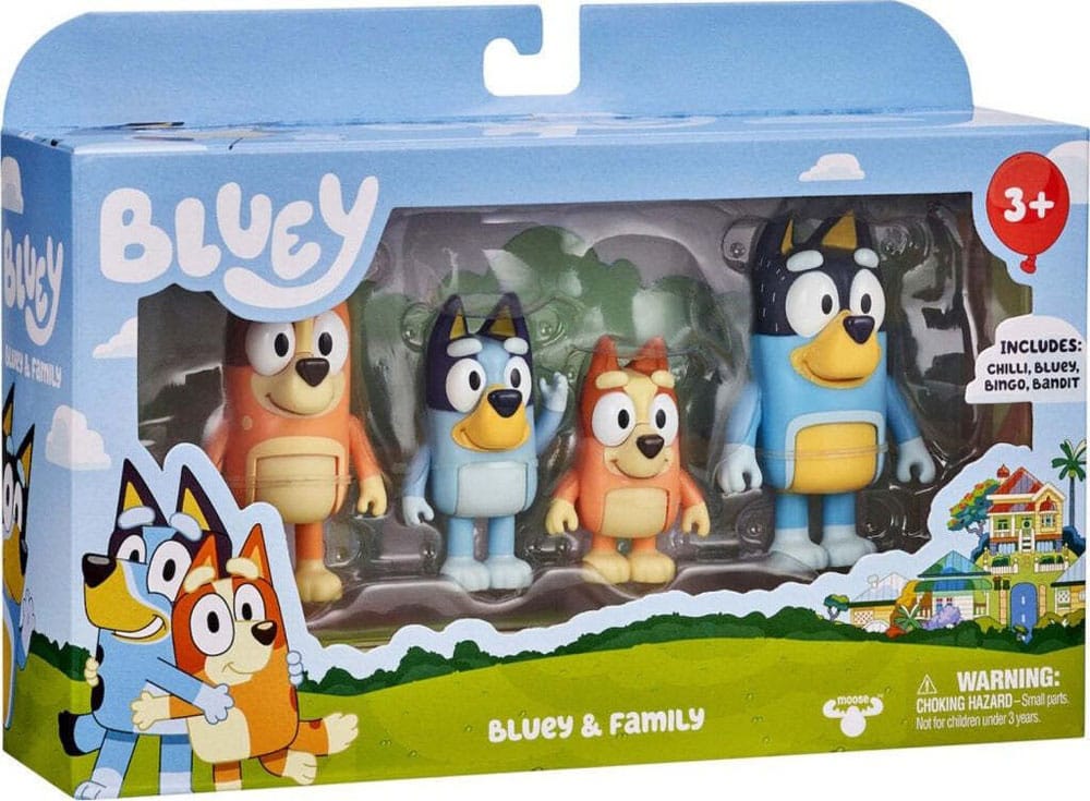 Bluey Action Figures 4-Pack