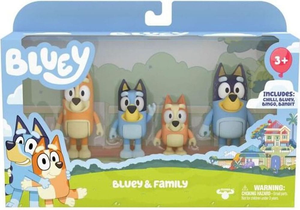 Bluey Action Figures 4-Pack