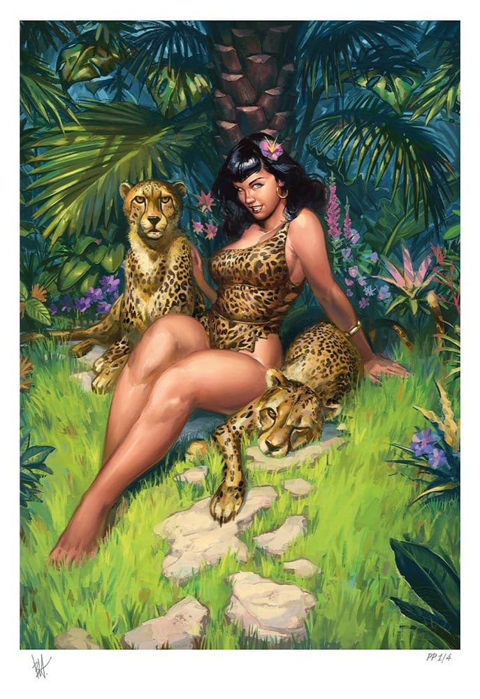 Bettie Page Fine Art Print Jungle Bettie 46 x 61 cm - unframed