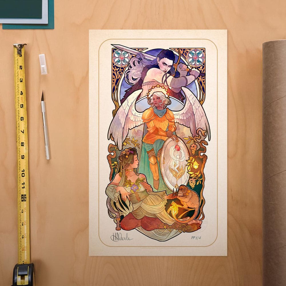 Critical Role Art Print Ashley Johnson: 10th Anniversary Art Nouveau Illustrations 46 x 28 cm - unframed