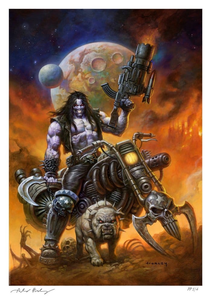 DC Comics Fine Art Print Lobo™: The Main Man by Alex Horley 46 x 61 cm - unframed
