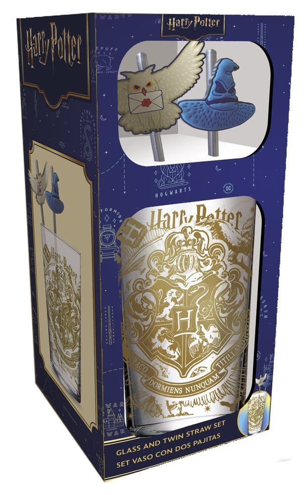 Harry Potter Glass Tumbler with Straws Magic & Mayhem 485 ml