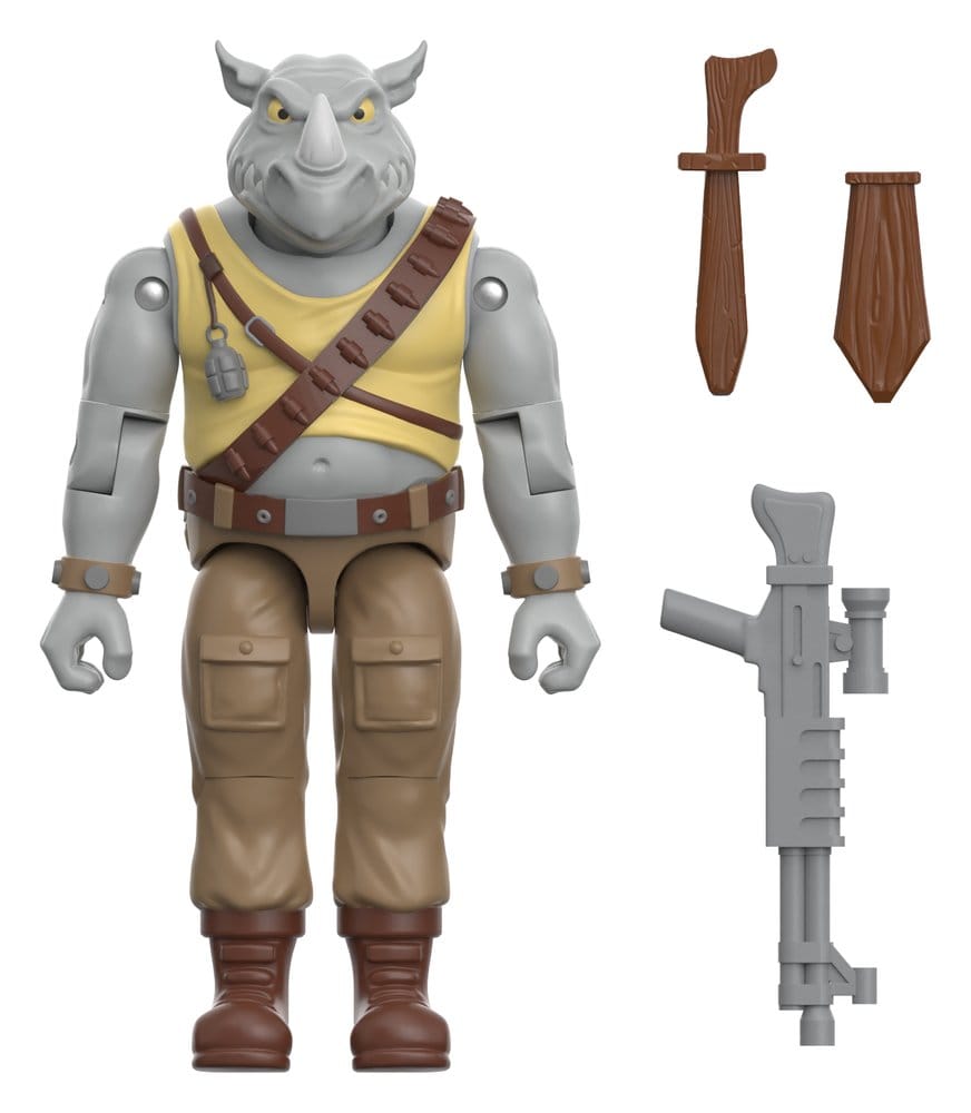 Teenage Mutant Ninja Turtles ReAction+ Action Figure Wave 02 Rocksteady