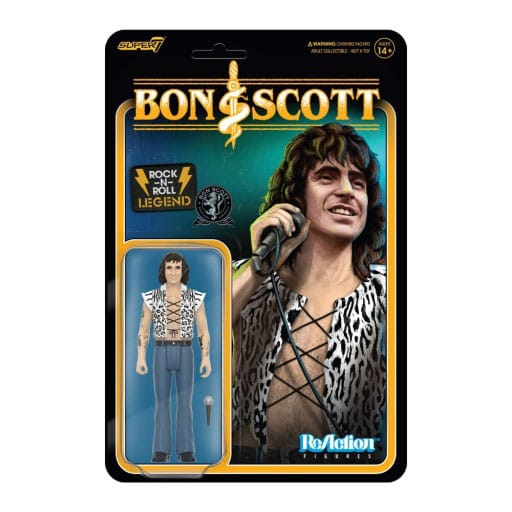 Bon Scott ReAction Wave 02 (Leopard Print) 10 cm Action Figure