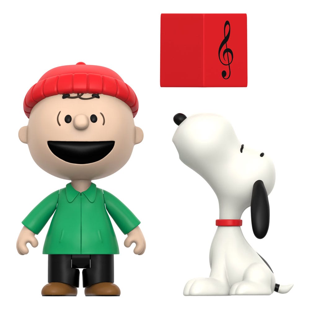 Peanuts ReAction Action Figures 2-Pack Brown and Snoopy (Caroling) 10 cm