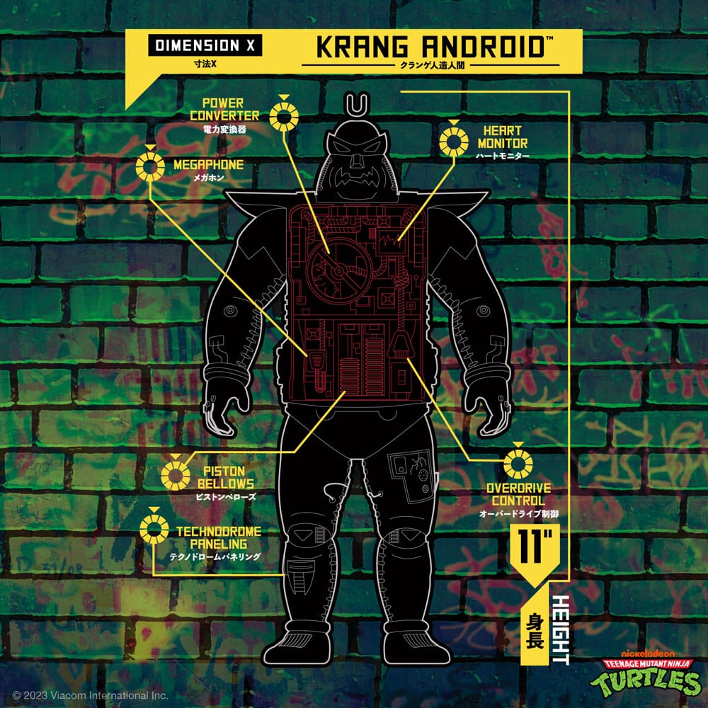 Teenage Mutant Ninja Turtles Krang Android Full Colour 28cm Action Figure