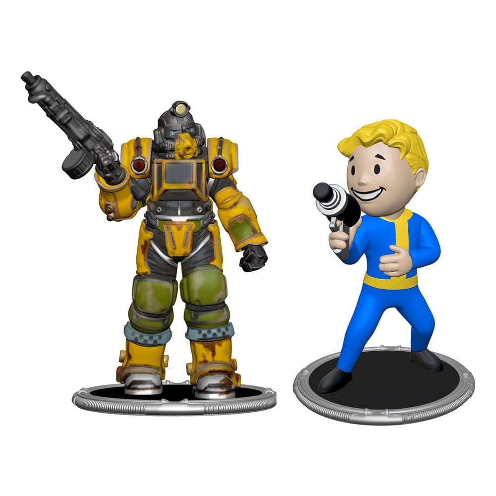 Fallout Excavator & Vault Boy (Gun) 7cm Collectible Figures Set A