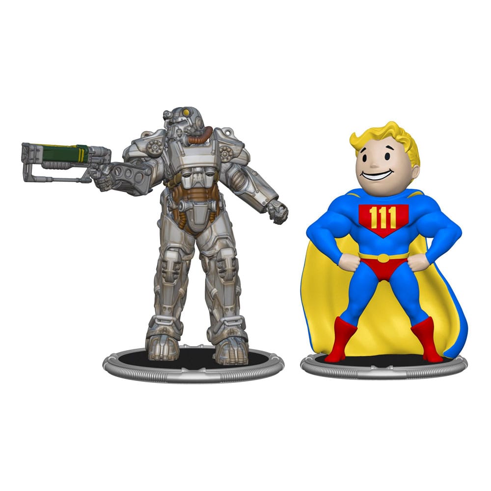 Fallout T-60 Power Armor & Vault Boy (Power) 7cm Collectible Figures Set C