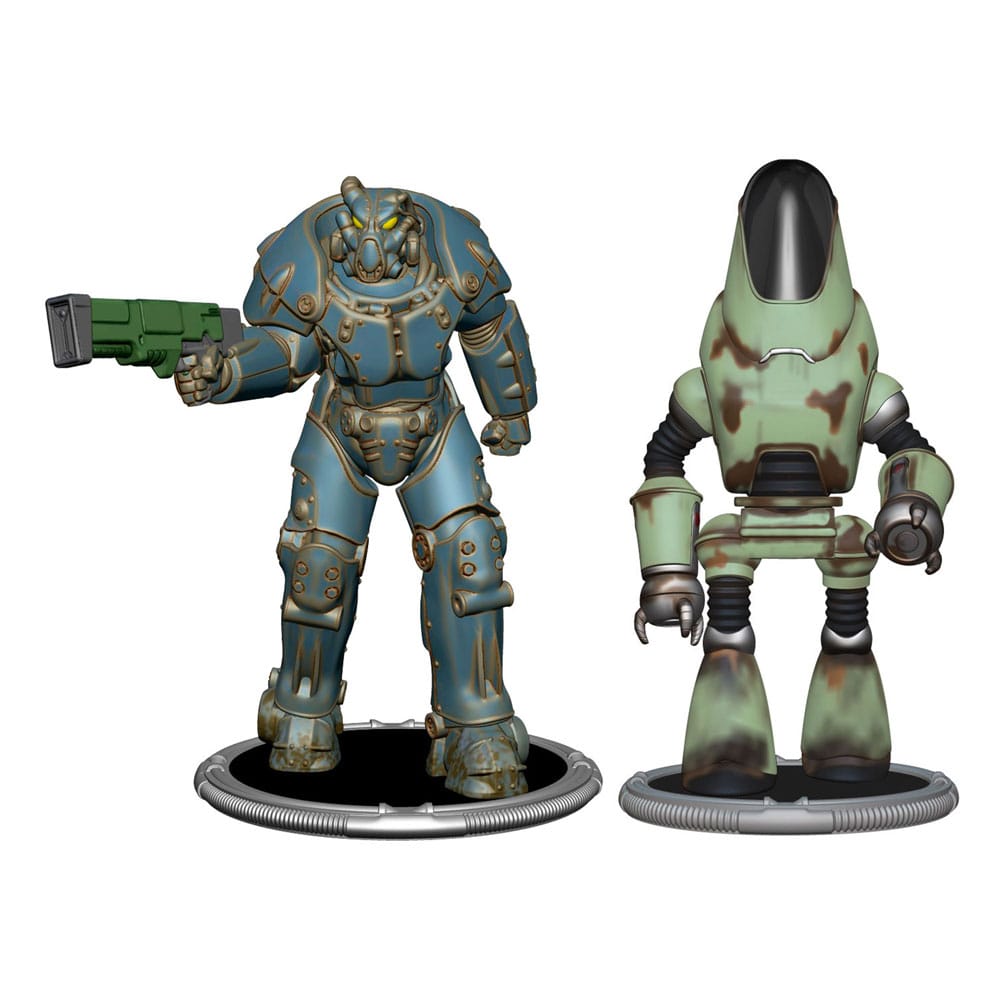 Fallout X01 Power Armor & Protectron 7cm Collectible Figures Set D
