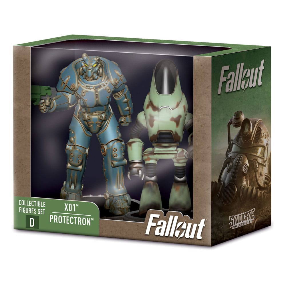 Fallout X01 Power Armor & Protectron 7cm Collectible Figures Set D